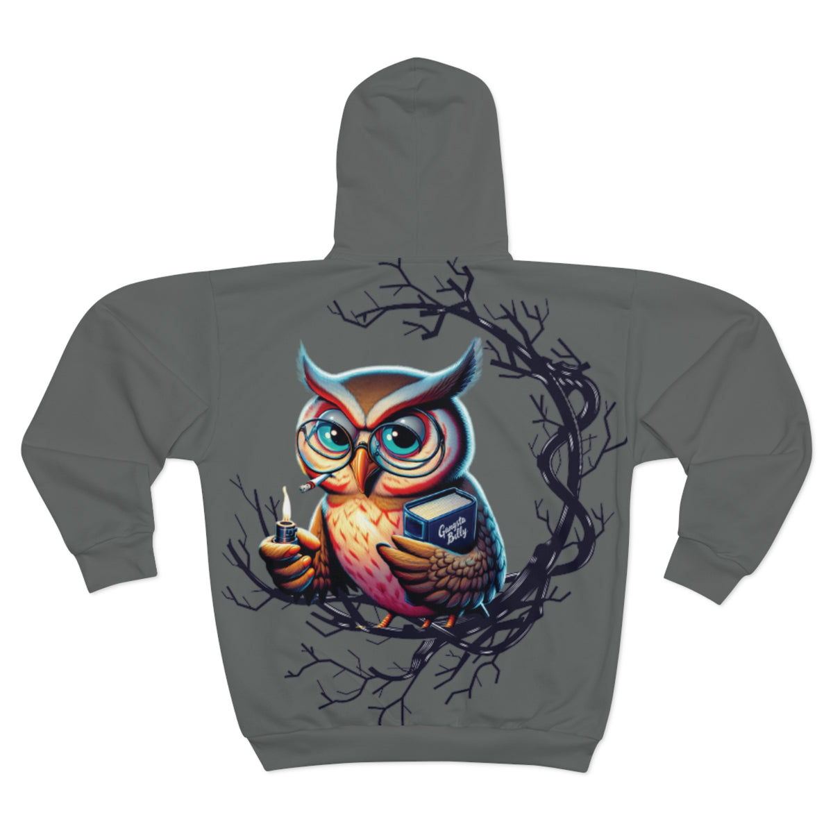 Ollie the Owl -GB Zip Hoodie (Gray)