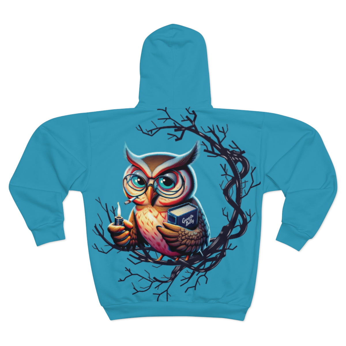 Ollie the Owl - GB Zip Hoodie (Turquoise)