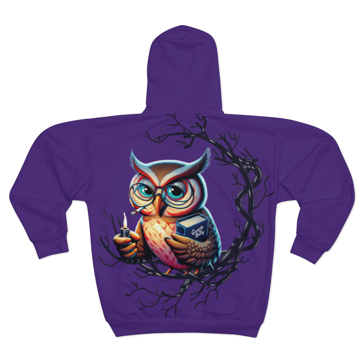 Ollie the Owl -GB Zip Hoodie (Purple)