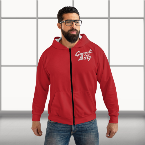 Gangsta Billy Zip Hoodie (Red)