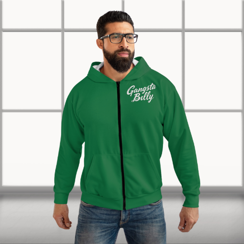 Gangsta Billy Zip Hoodie (Green)