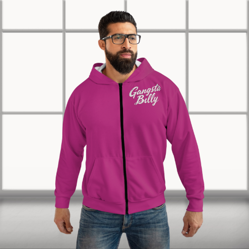 Gangsta Billy Zip Hoodie (Pink)