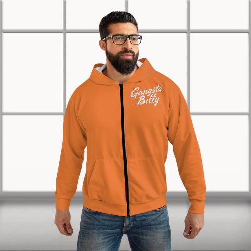 Gangsta Billy Zip Hoodie (Orange)