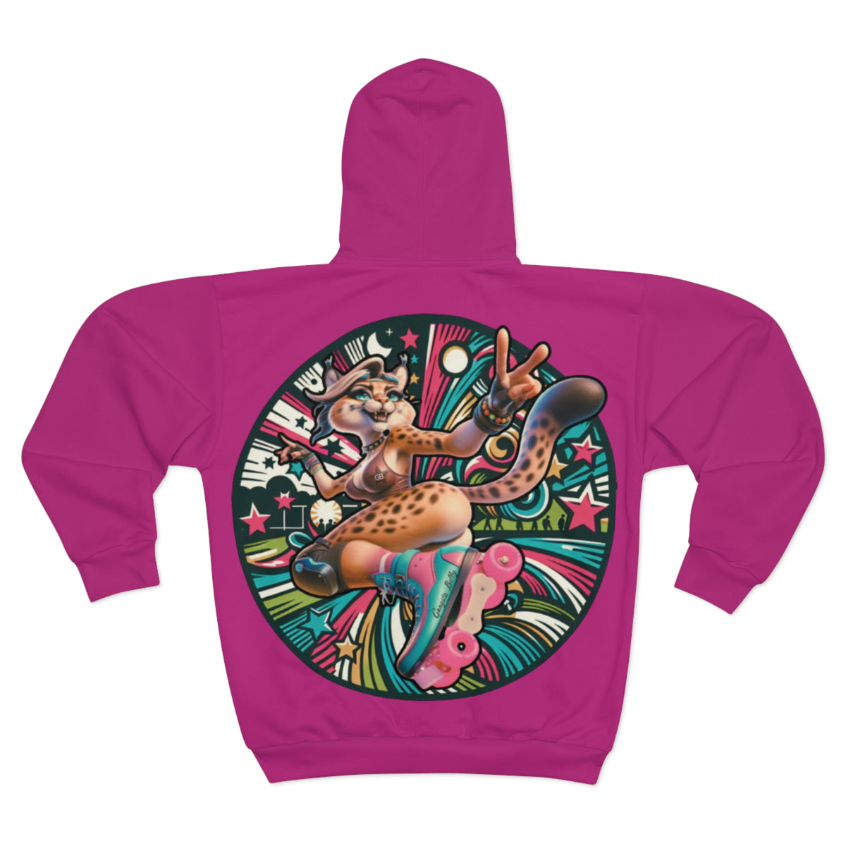 Betty the Bobcat - GB Zip Hoodie (Pink)