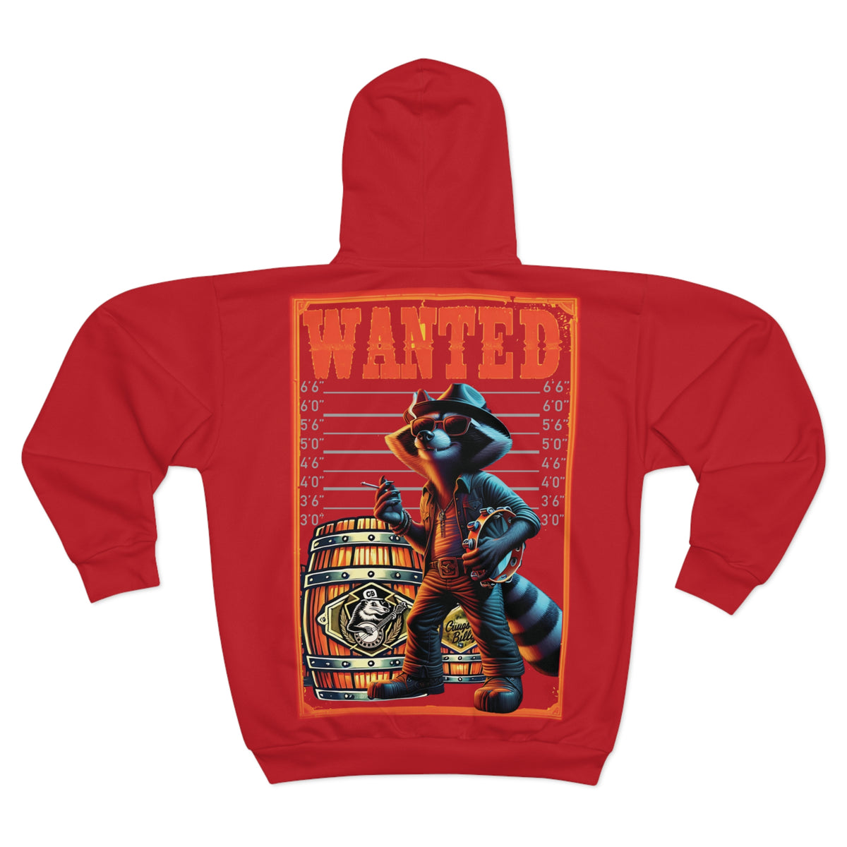 Rico the Raccoon - GB Zip Hoodie (Red)