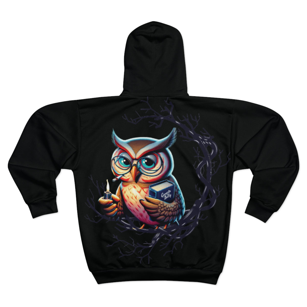 Ollie the Owl - GB Zip Hoodie (Black)