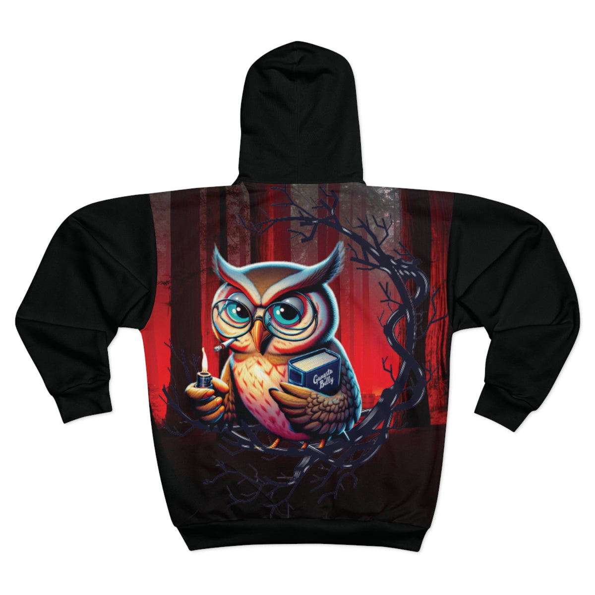 Ollie the Owl Vest Style Zip Hoodie