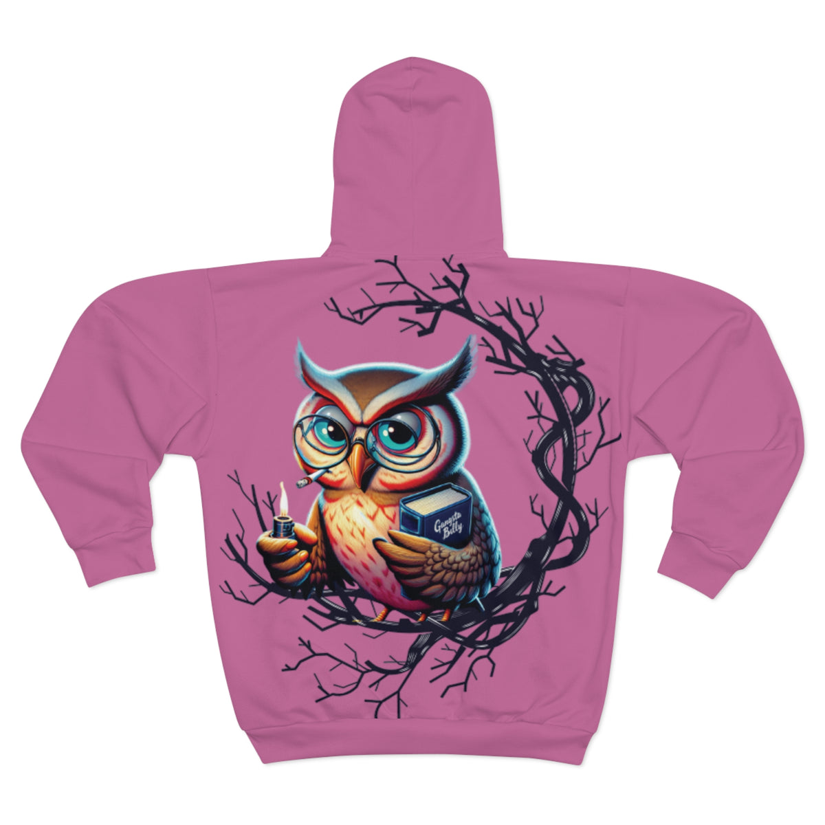 Ollie the Owl - GB Zip Hoodie (Pink)